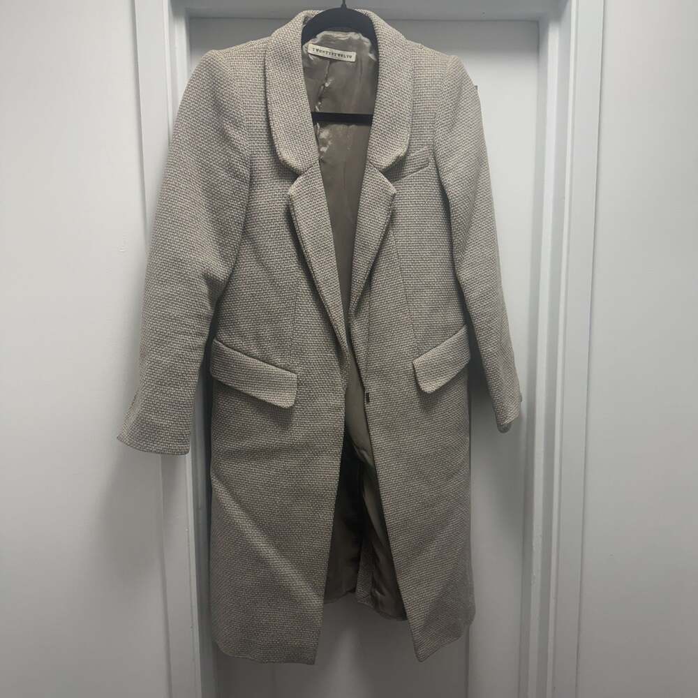 Twenty8twelve Concrete Texture Canvas Crombie Coat Woman Medium